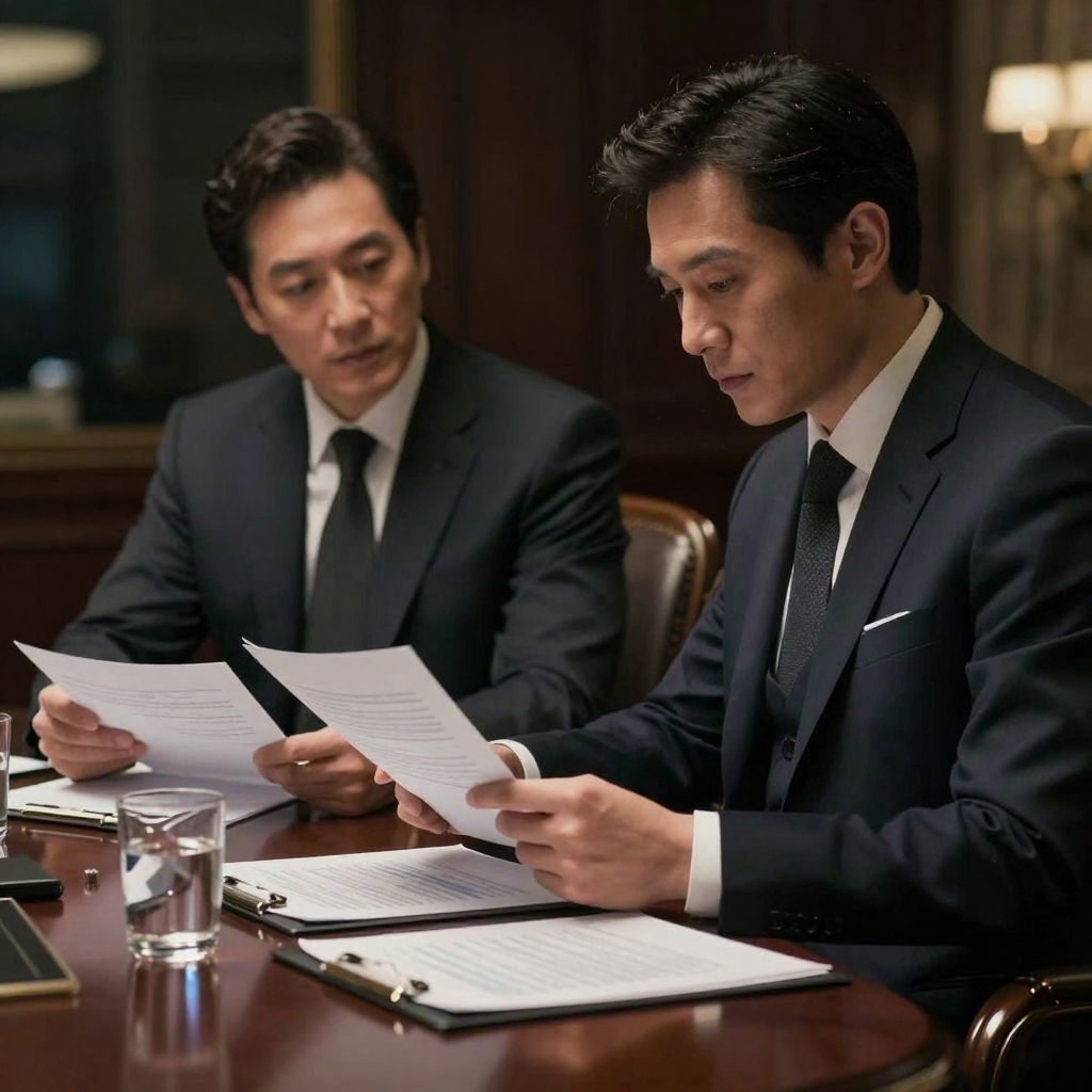 Strategic advisory meeting with executive professionals